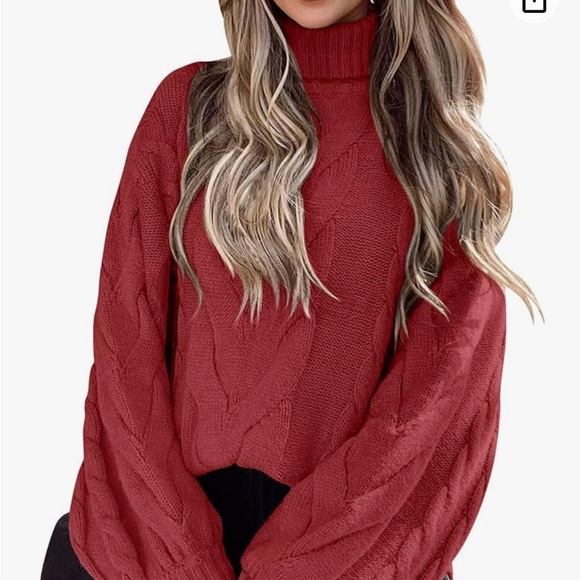 Cable knit cream turtleneck - Picture 4 of 4